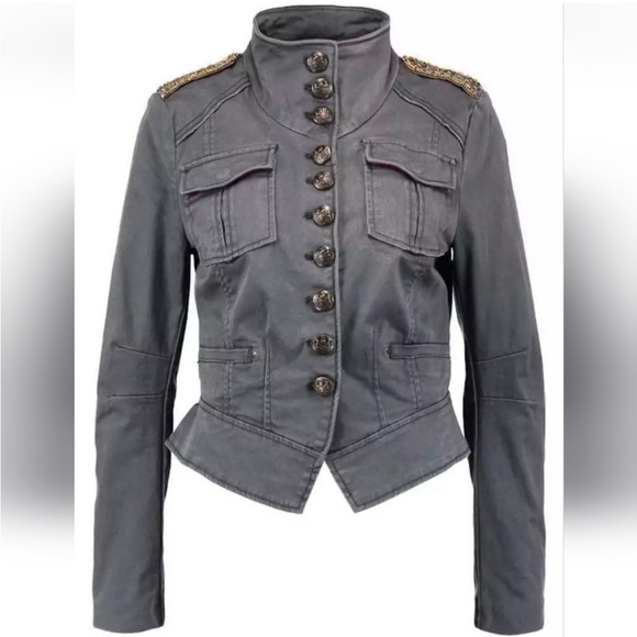 Free People Embellished Military Jacket Size L - Picture 3 of 6